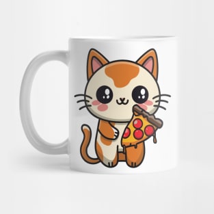 A Cute Kawaii Pizza Cat Mug